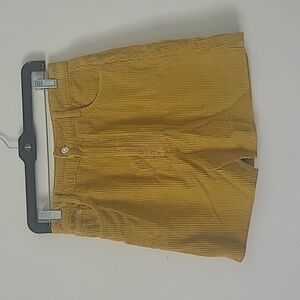 Zara Corduroy Mini Skirt in Mustard Yellow Size XS